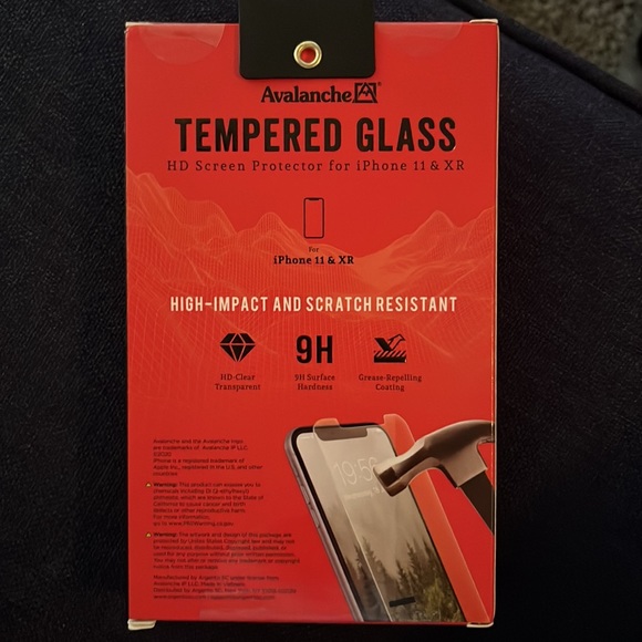 Avalanche Tempered Glass screen protector iPhone 11 iPhone XR - Picture 2 of 2